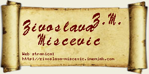 Živoslava Miščević vizit kartica